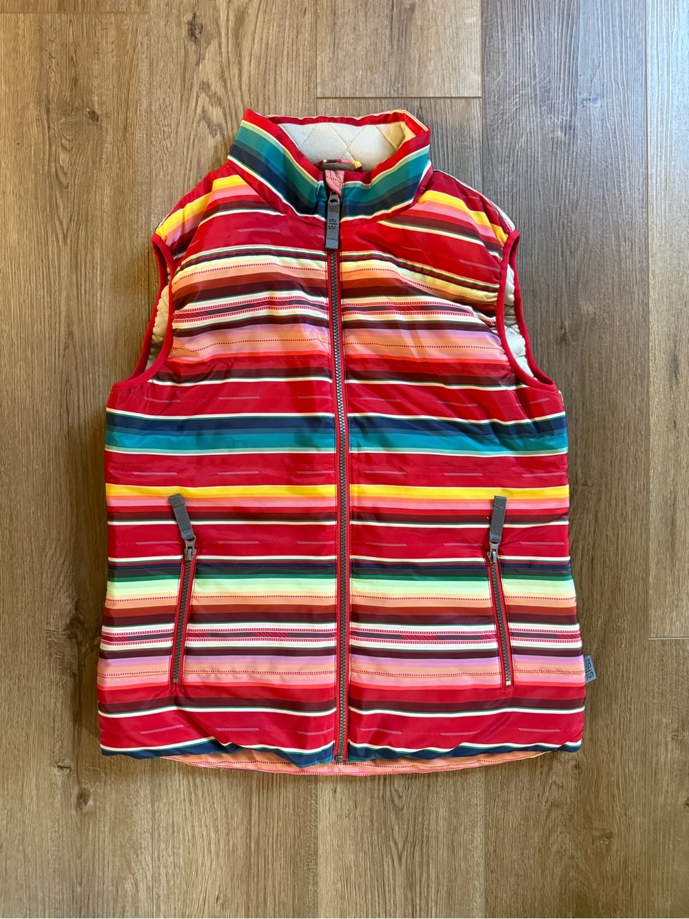 STS Ranchwear Serape Colorful Stripe Quilted Vest Medium